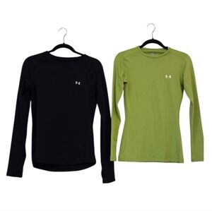 Under Armour Black and Green Long Sleeve Duo,Size SMALL
